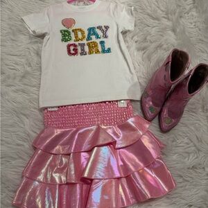 Colorful 'Bday Girl' Kids Top